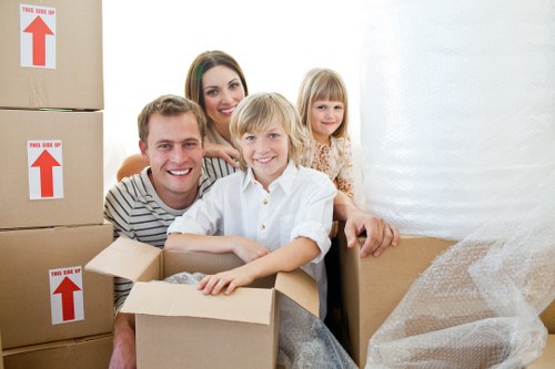 Unpacking services helping to set up a new home